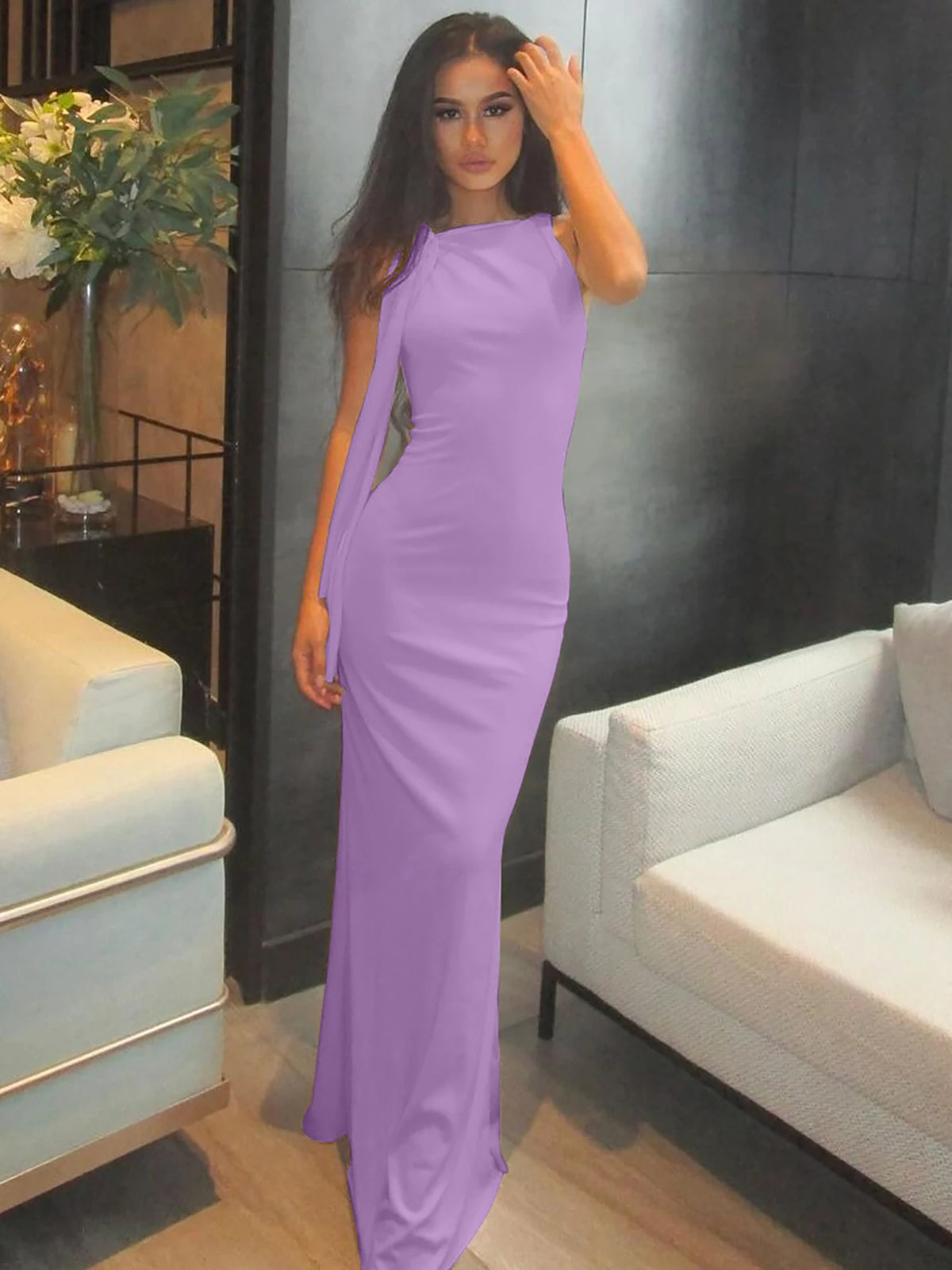 Patchwork Knit Maxi Dress - view 7
