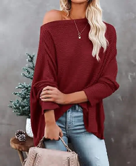 Waffle-Knit Long Sleeve Top - view 9