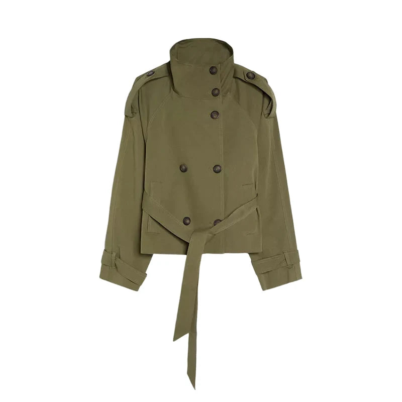 Belted Double-Breasted Trench Coat - view 10