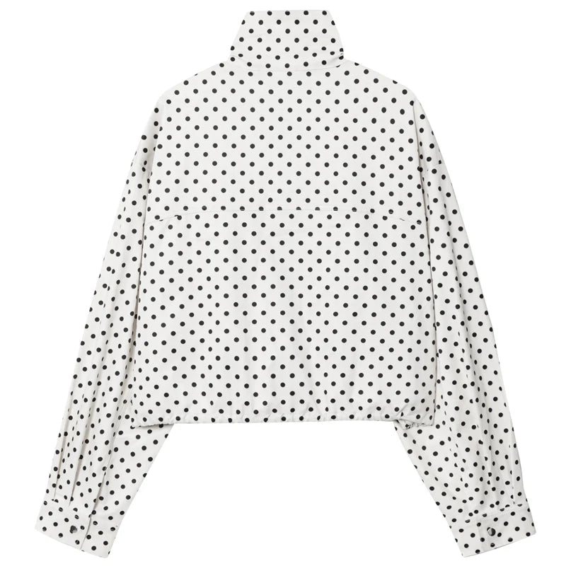 Polka-Dot Zip-Up Bomber Jacket - view 2