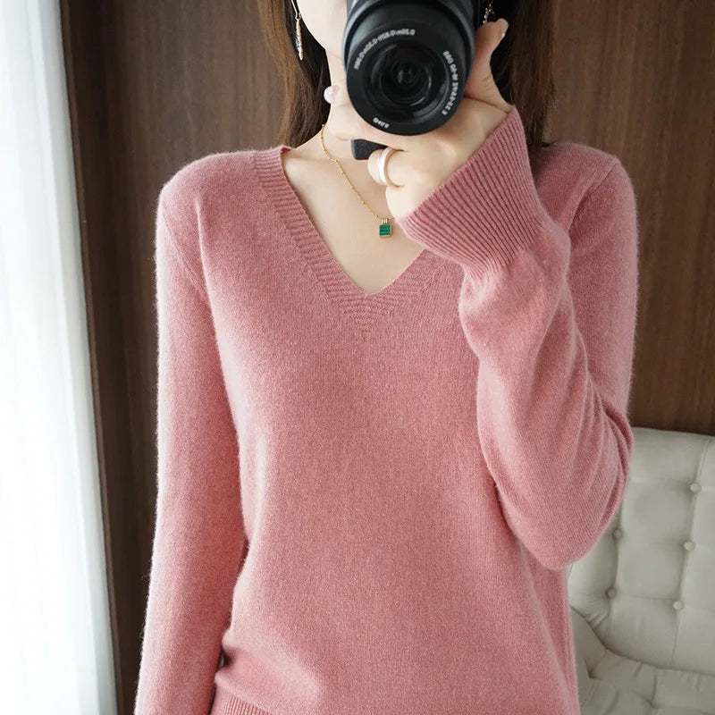 Cashmere-Feel Lace-Neck Hollow Pullover - view 12