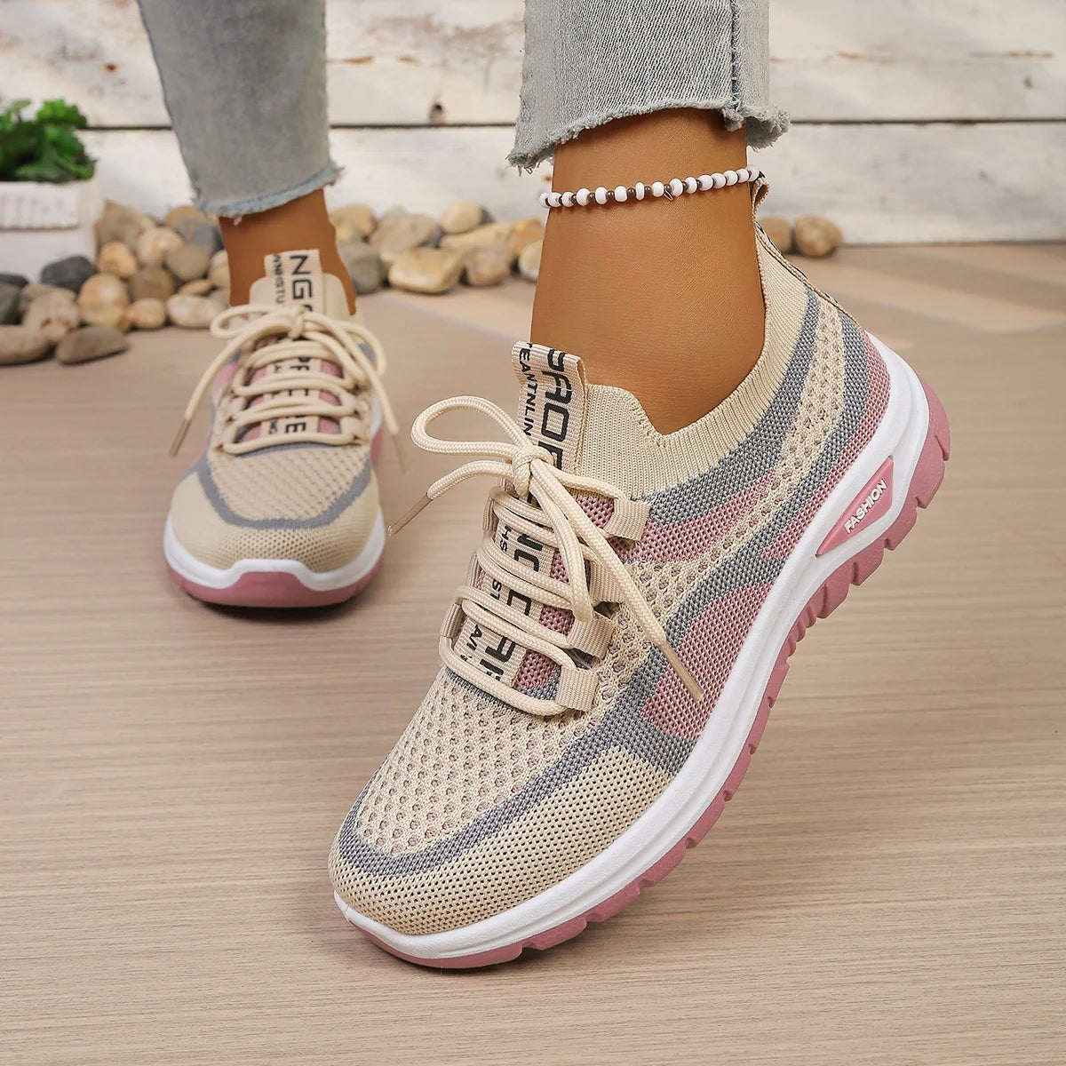 Two-Tone Casual Work Sneakers - view 7
