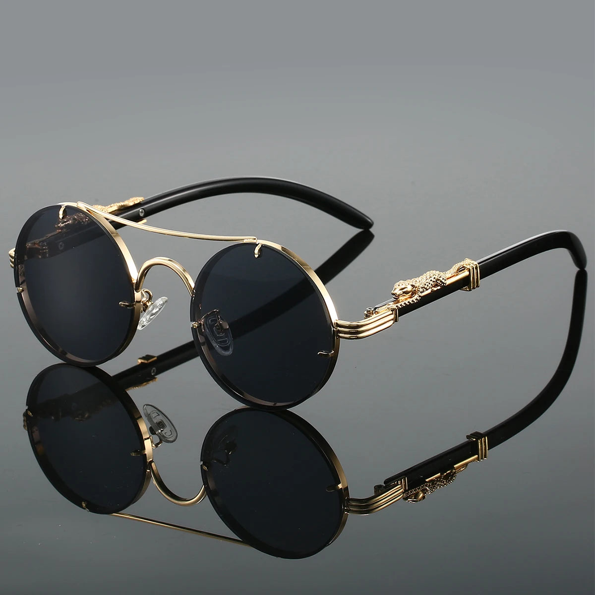 Double-Bridge Round Sunglasses - view 7