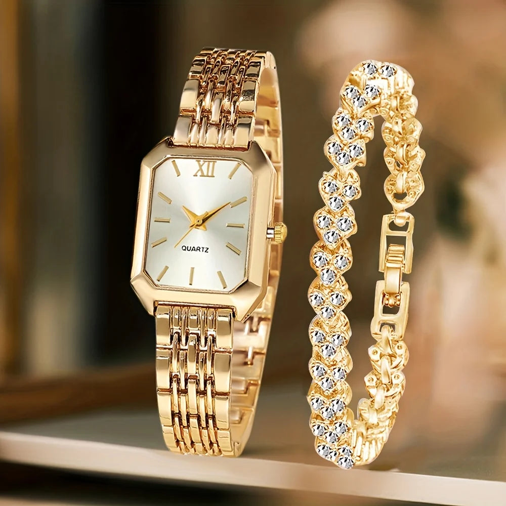 Rhinestone Watch & Bracelet Set - view 8