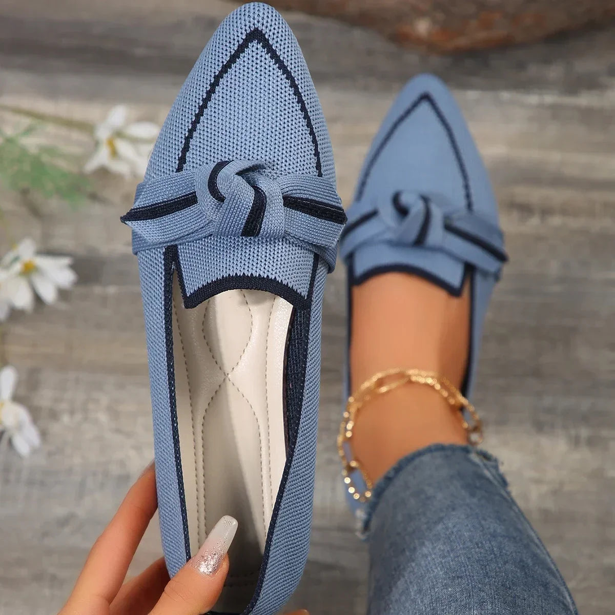 Knit Pointed-Toe Walking Loafers - view 4