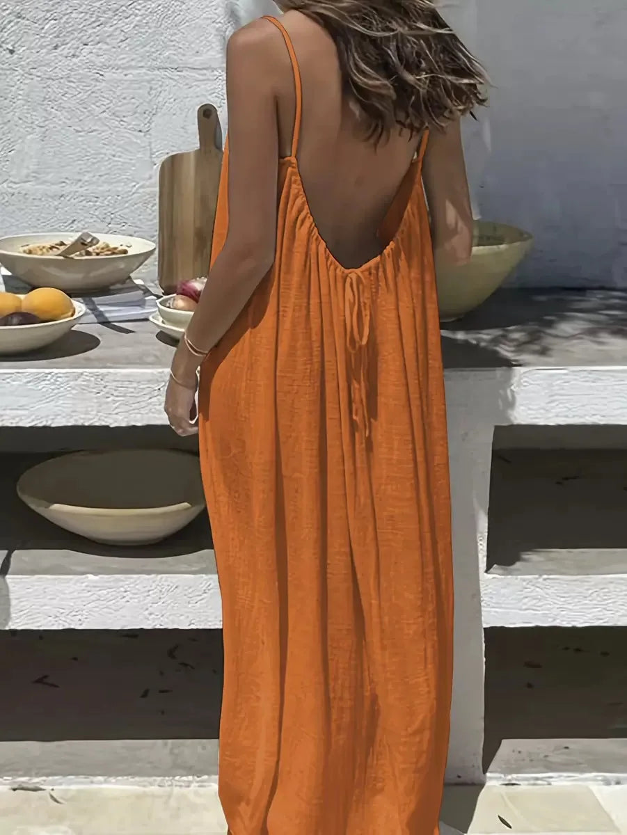 Halter Spaghetti-Strap Midi Dress - view 19