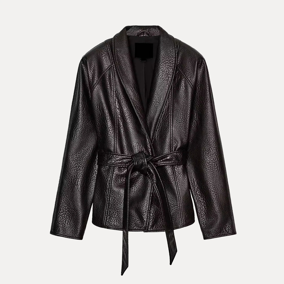 Belted Stand-Collar Coat - view 6