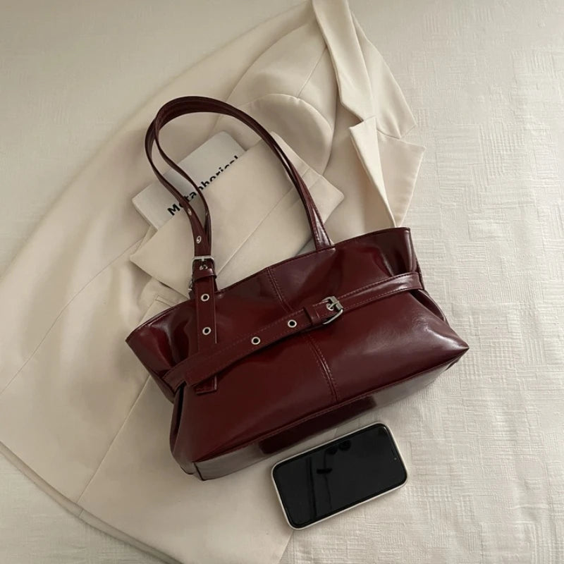 Retro Minimalist Tote Shoulder Bag - view 6