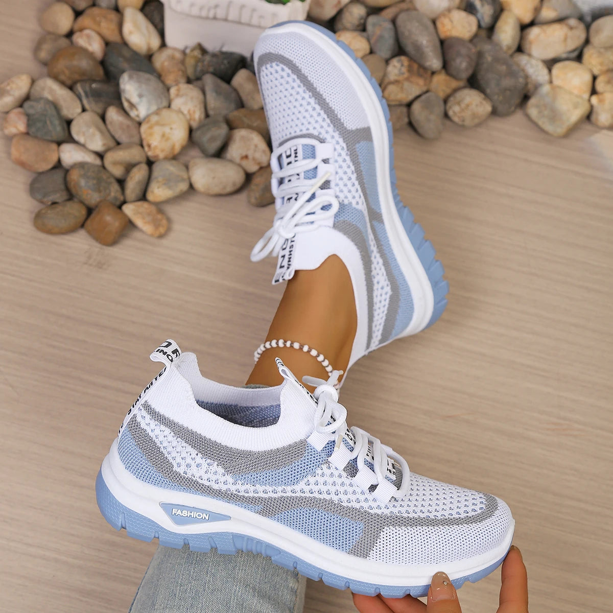 Two-Tone Lace-Up Sneakers - view 6