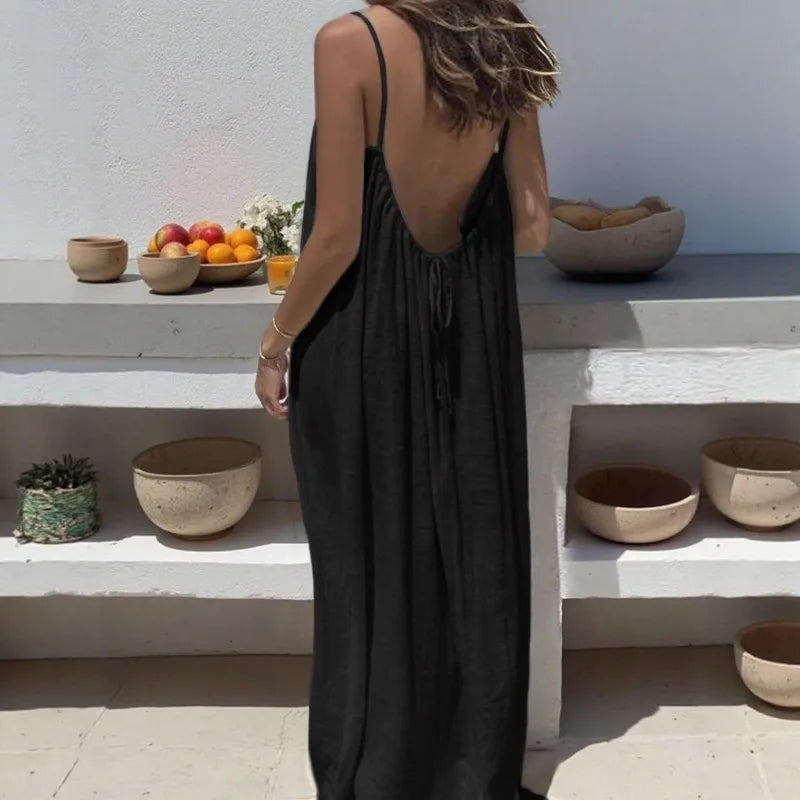 Halter Spaghetti-Strap Midi Dress - view 4