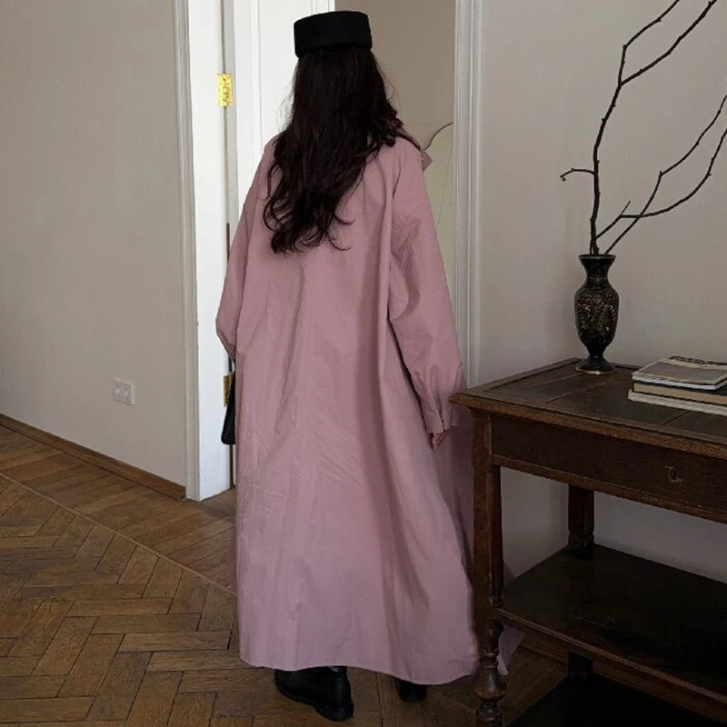 Drop-Shoulder Stand-Collar Maxi Coat - view 4