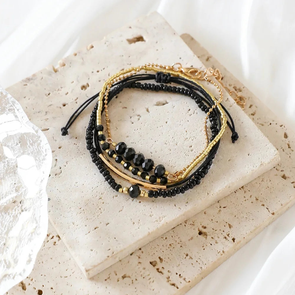Set of 4 Glass Stone Bracelets - view 4