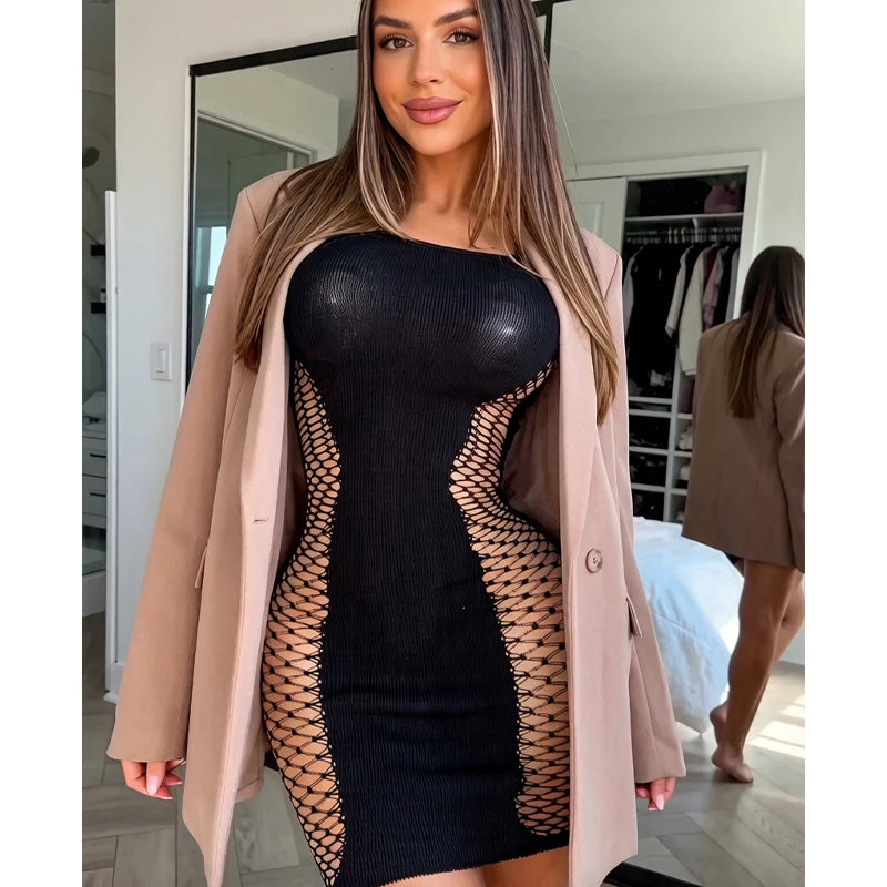 Sheer Mesh Beach Cover-Up