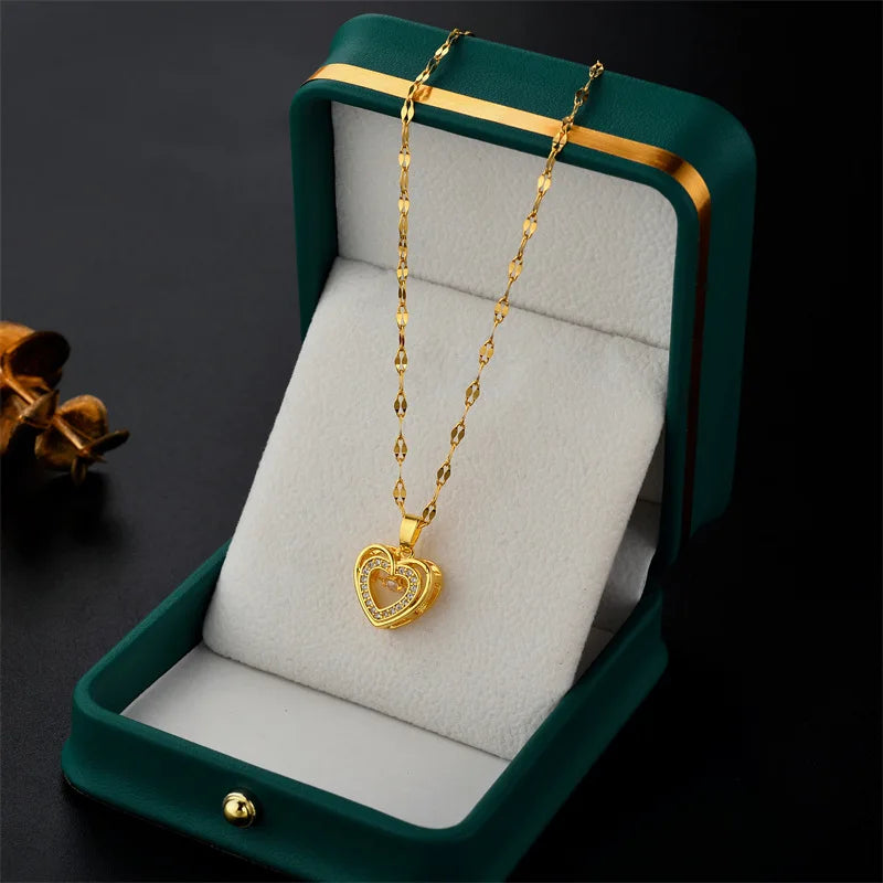 Crystal Heart Pendant Necklace - view 5