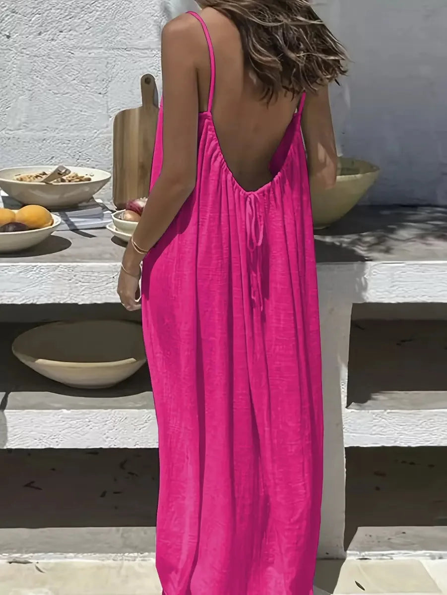 Halter Spaghetti-Strap Midi Dress - view 10