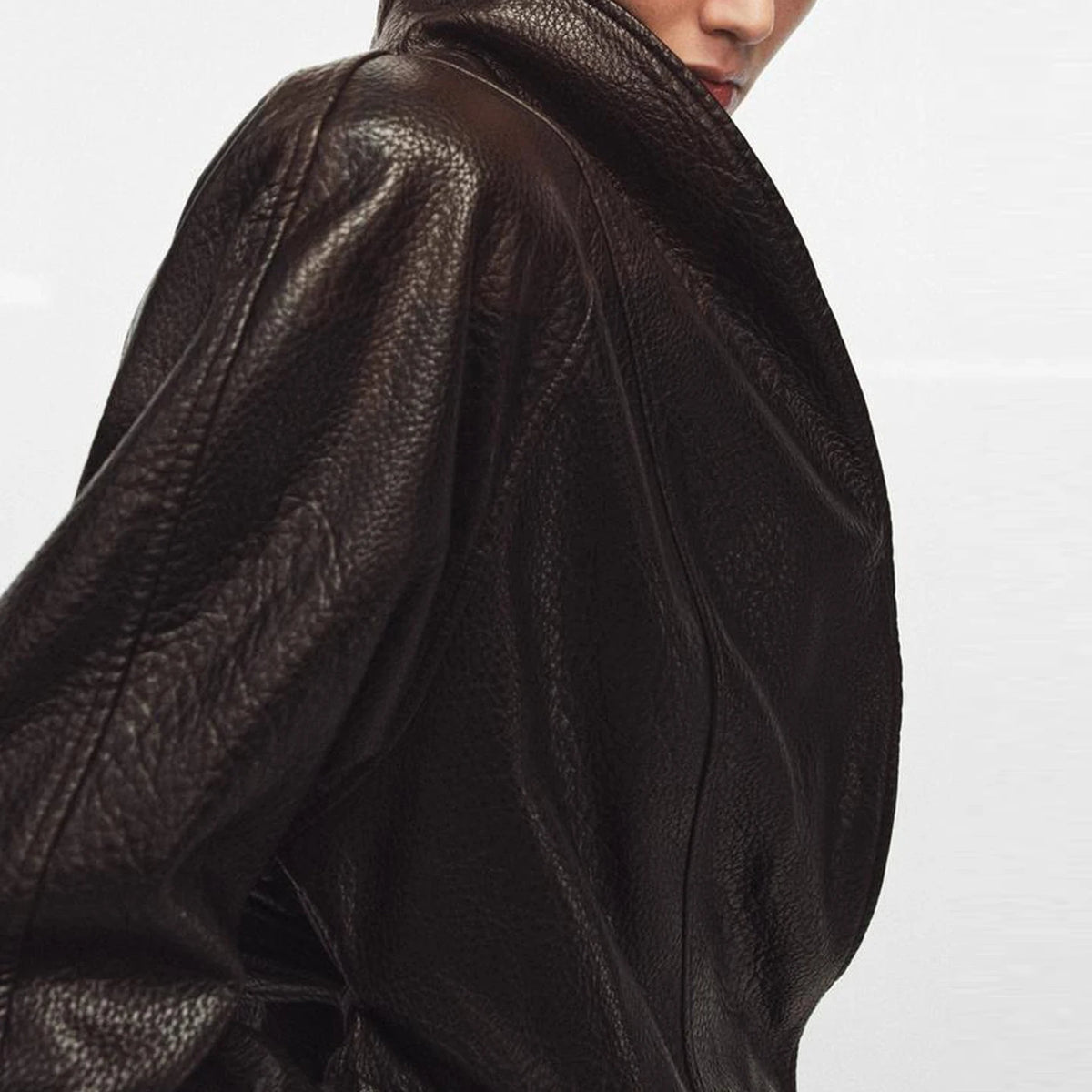 Belted Stand-Collar Coat - view 3