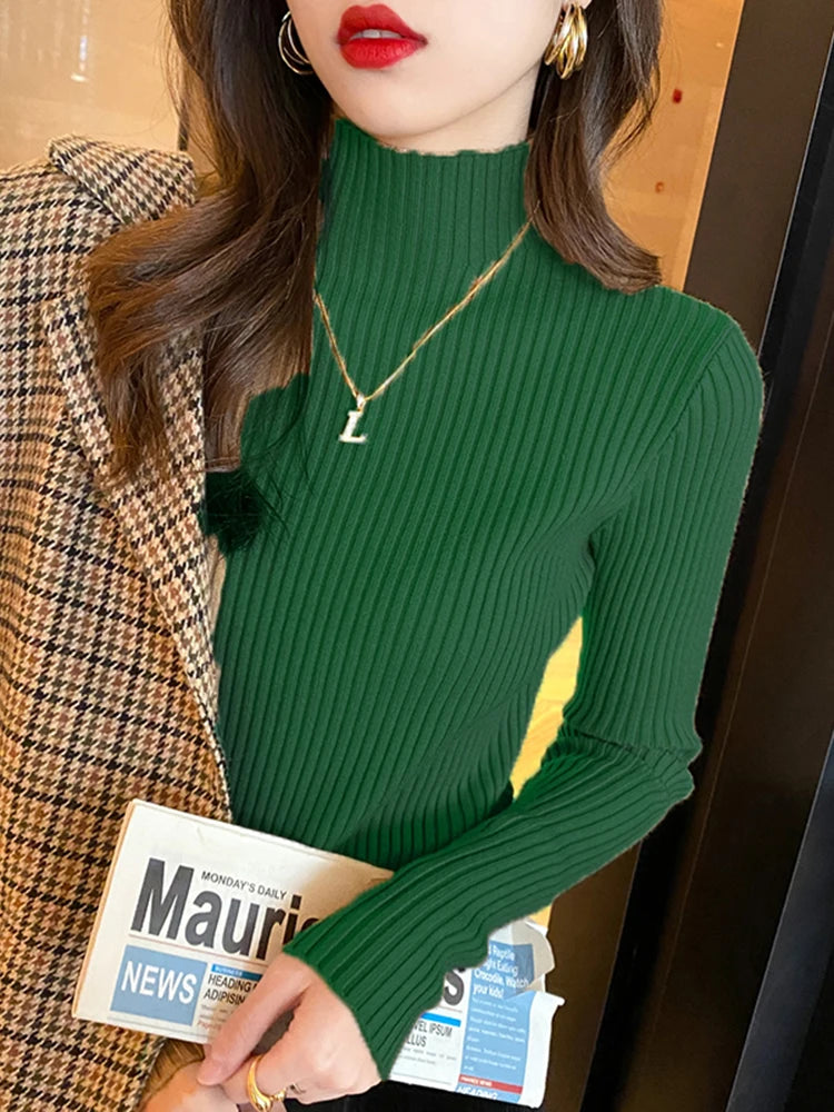 Slim Mock-Neck Knit Sweater - view 4
