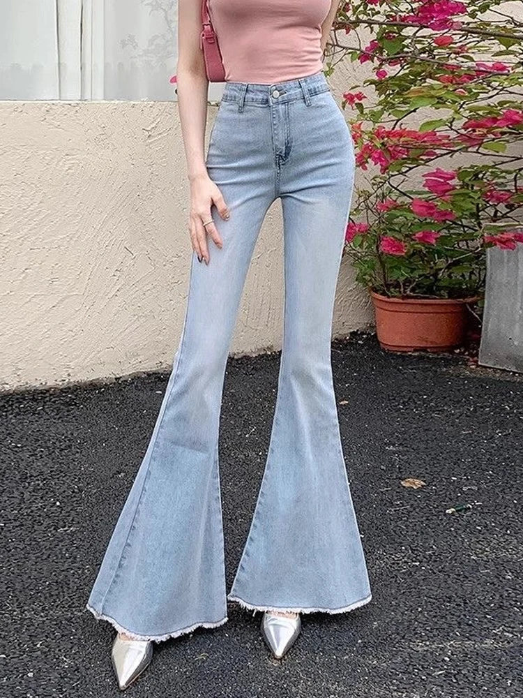 Slim Bell-Bottom Denim Jeans - view 4