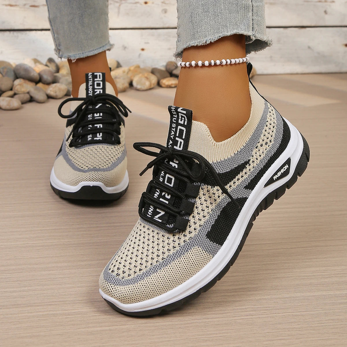 Two-Tone Lace-Up Sneakers - view 2