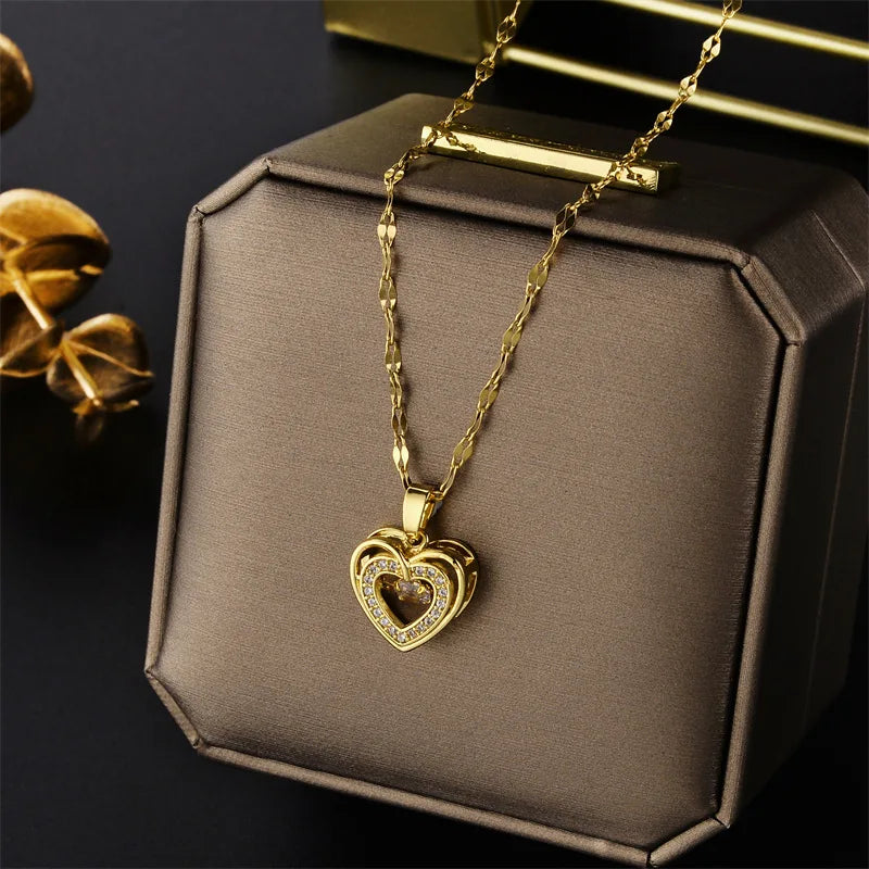 Crystal Heart Pendant Necklace - view 7