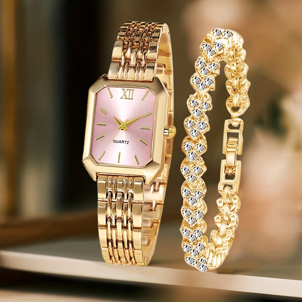 Rhinestone Watch & Bracelet Set - view 5