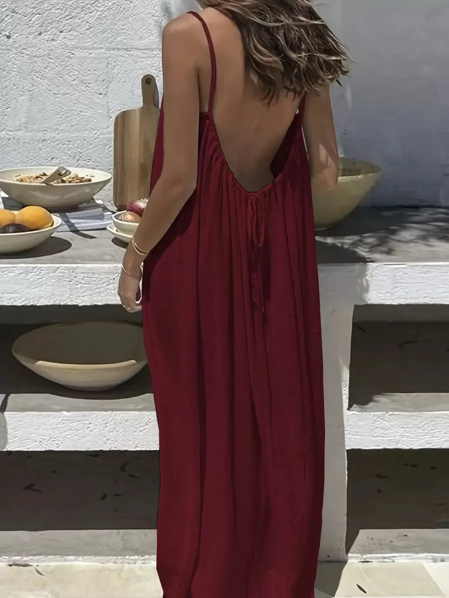 Halter Spaghetti-Strap Midi Dress - view 8