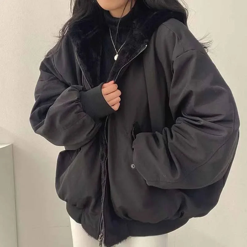 Hooded Fleece Zip-Up Parka - view 7
