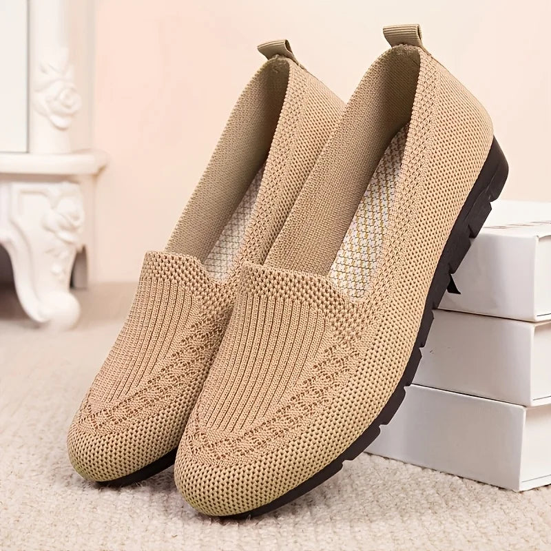Knit Slip-On Loafer Flats