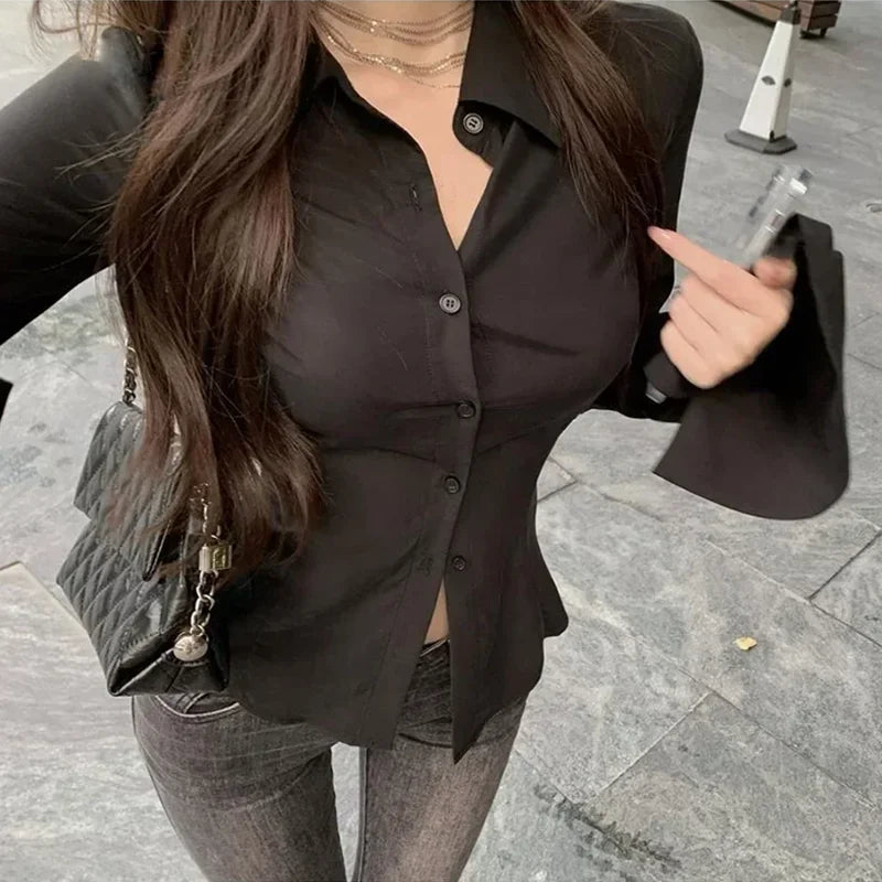 Flared-Sleeve Button Blouse - view 6