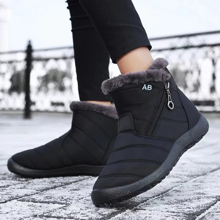Solid-Color Warm Mid-Calf Boots