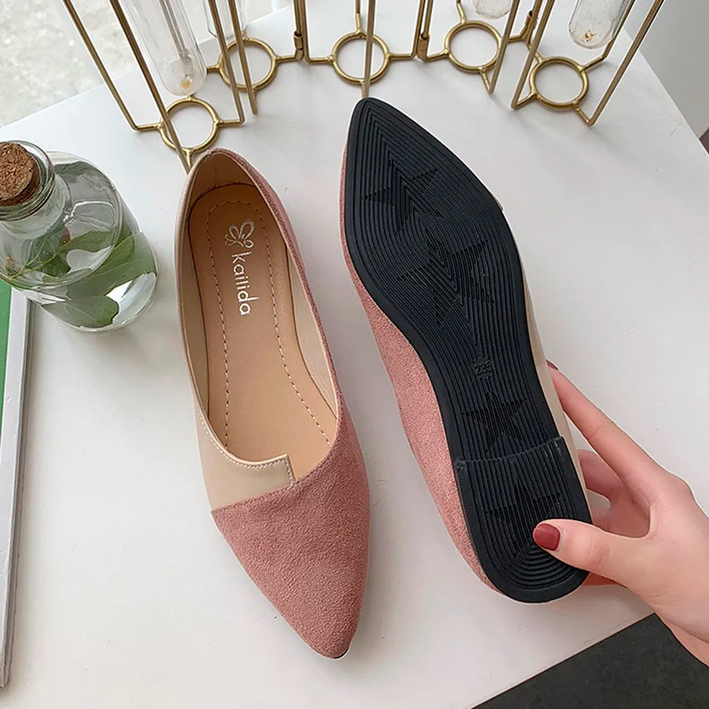 Patchwork Pointed-Toe Ballet Flats - view 4
