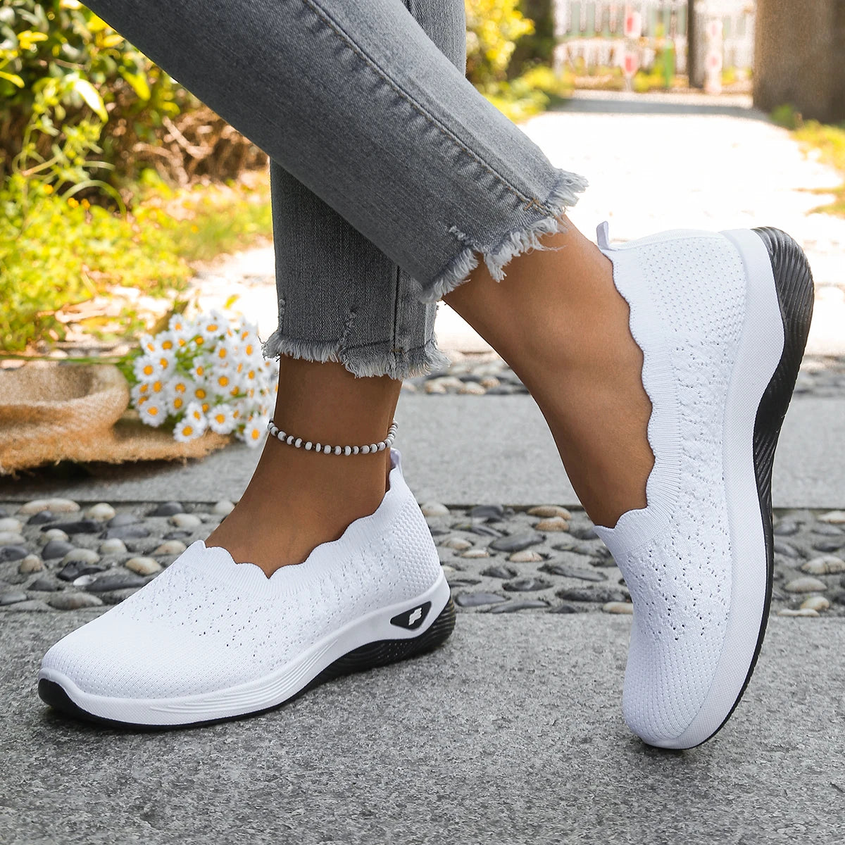 Orthopedic Knit Slip-On Loafers - view 9