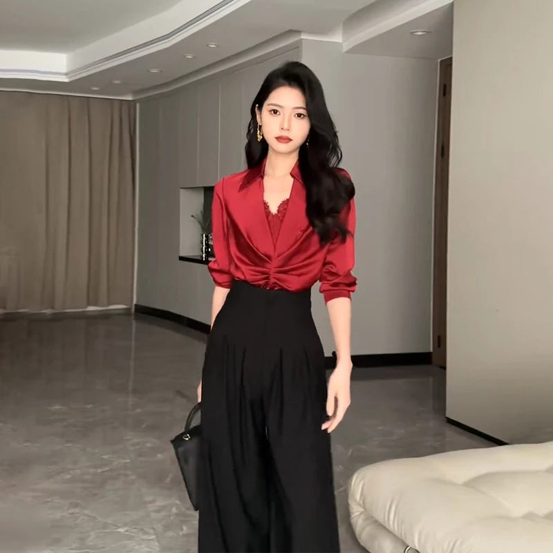 Ultra High-Waist Wide-Leg Suit Pants - view 2