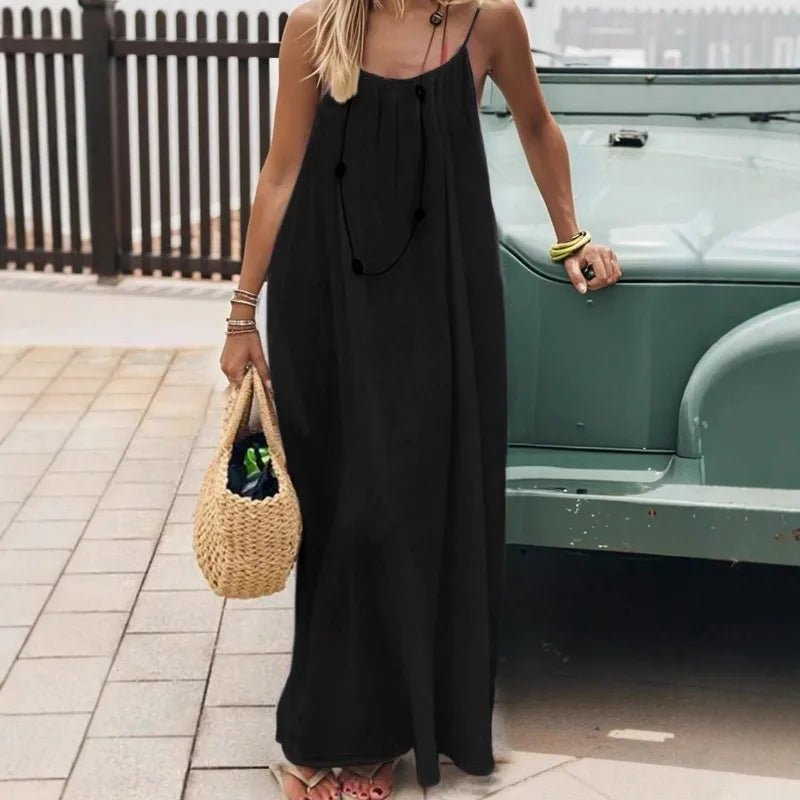 Halter Spaghetti-Strap Midi Dress - view 3