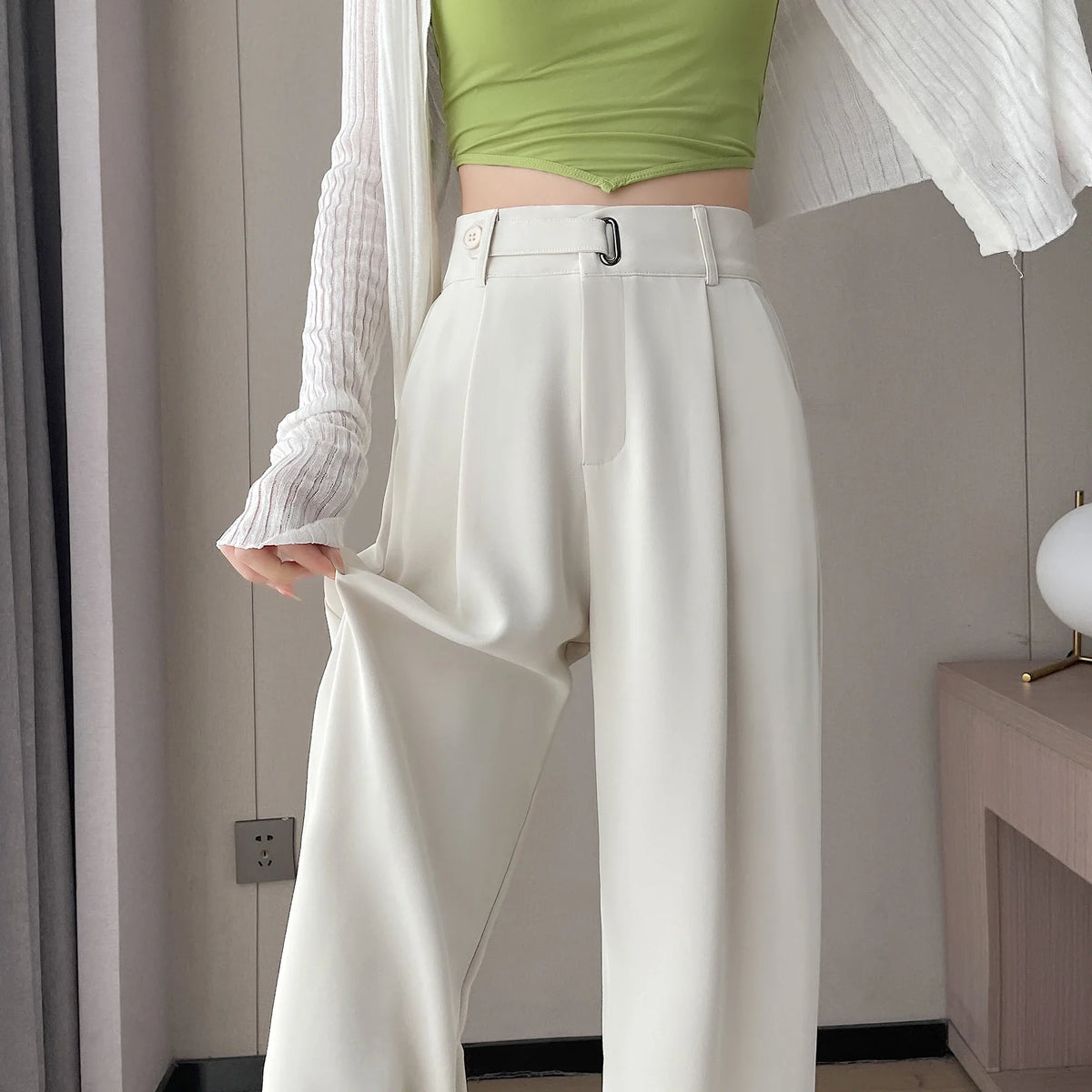 Elegant Wide-Leg Office Trousers - view 2