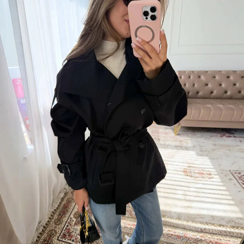 Belted Double-Breasted Trench Coat - view 8