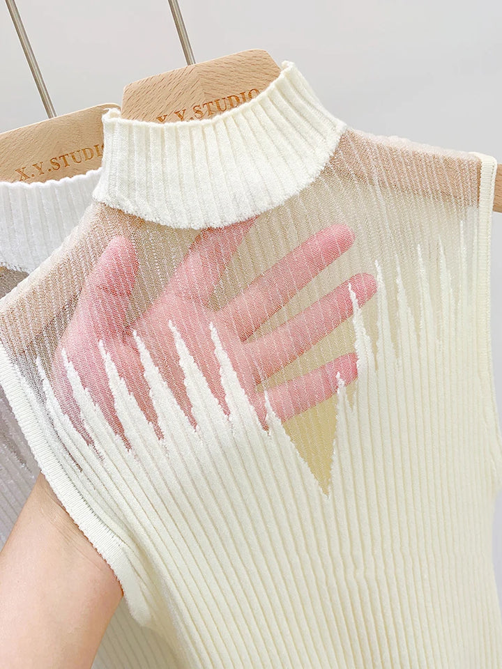 Mesh Cut-Out Y2K Tank Top - view 2