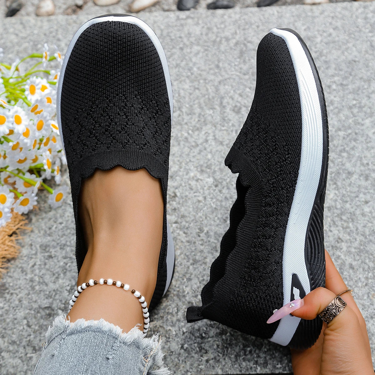 Orthopedic Knit Slip-On Loafers - view 5