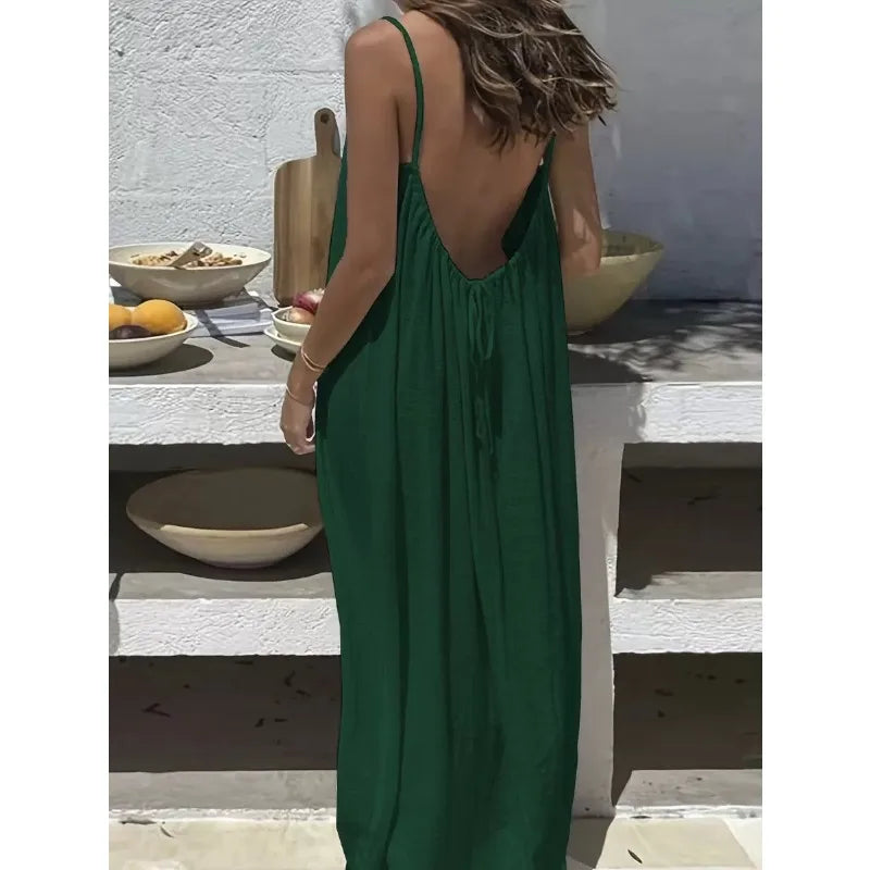Halter Spaghetti-Strap Midi Dress - view 5
