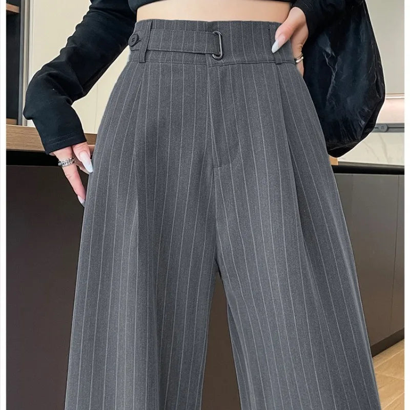 Striped High-Waist Wide-Leg Trousers - view 2