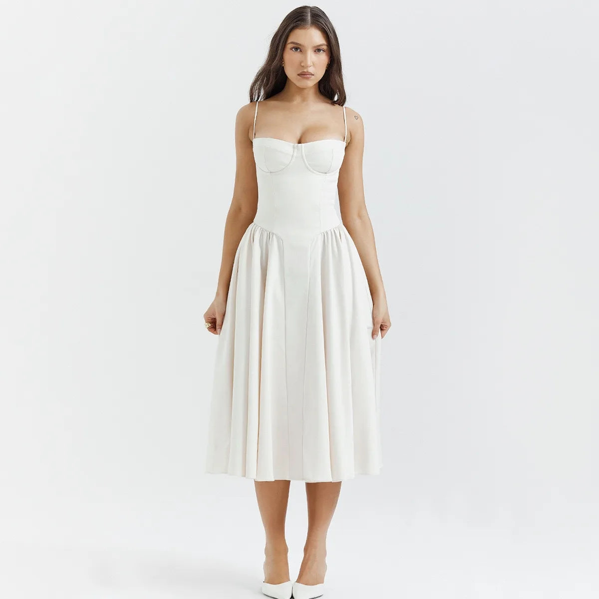 Corset Floral Pleated Sundress - view 7
