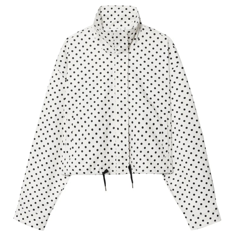 Polka-Dot Zip-Up Bomber Jacket - view 12