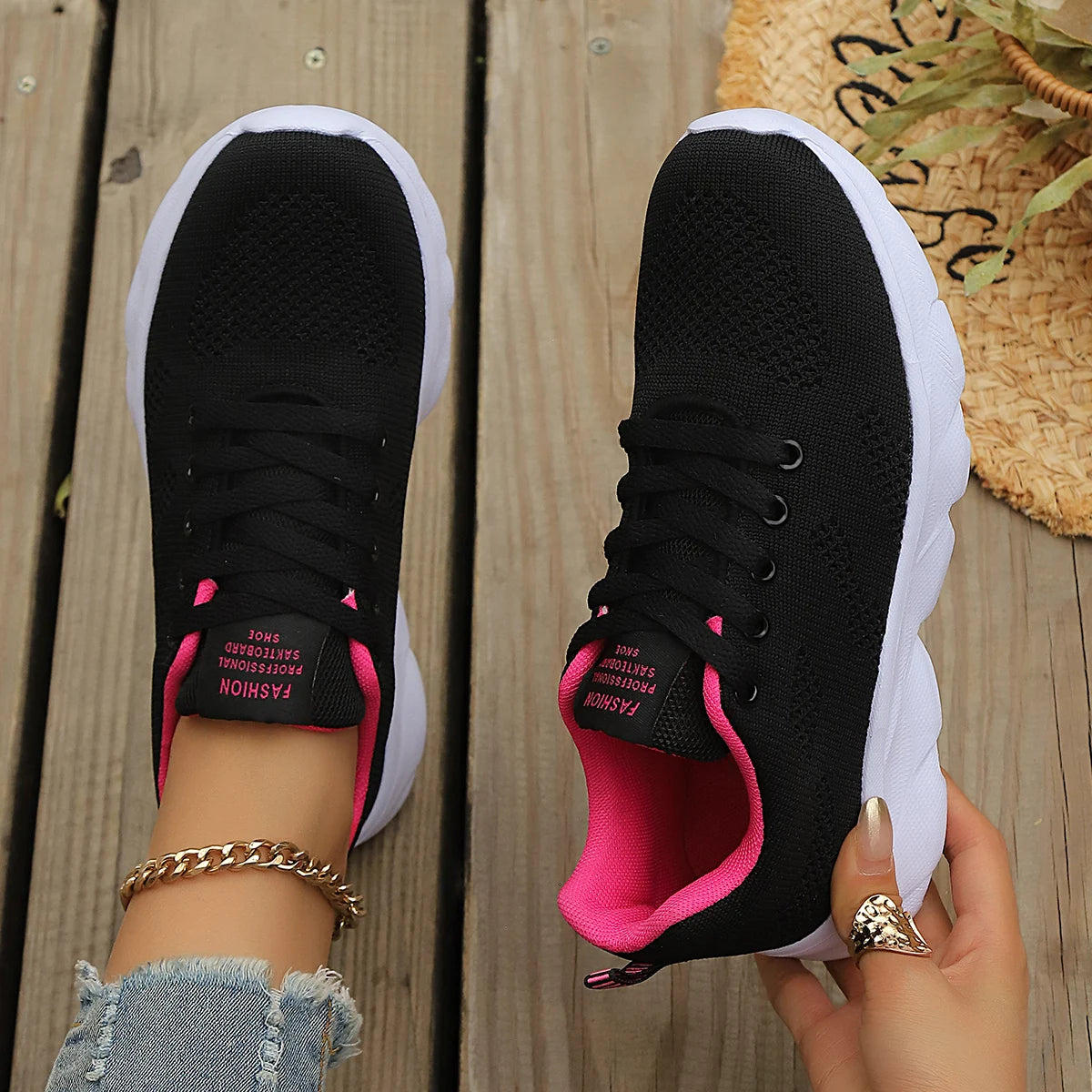 Mesh Platform Running Sneakers - view 8