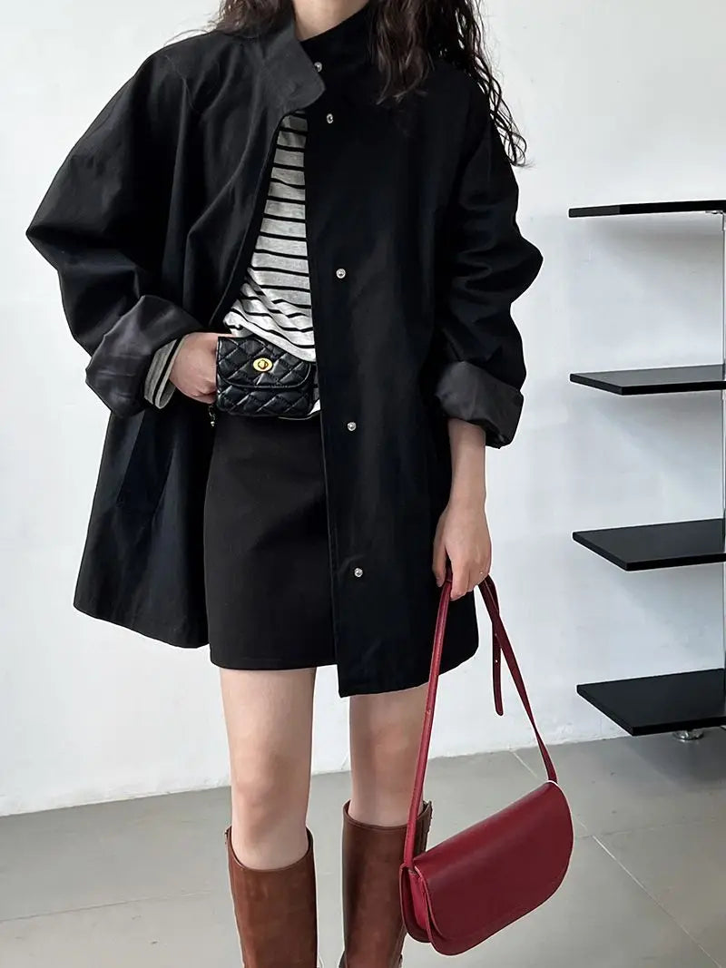 Relaxed Military-Style Trench Coat - view 3