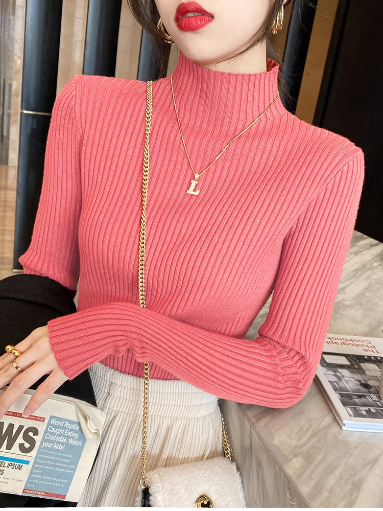 Slim Mock-Neck Knit Sweater - view 7