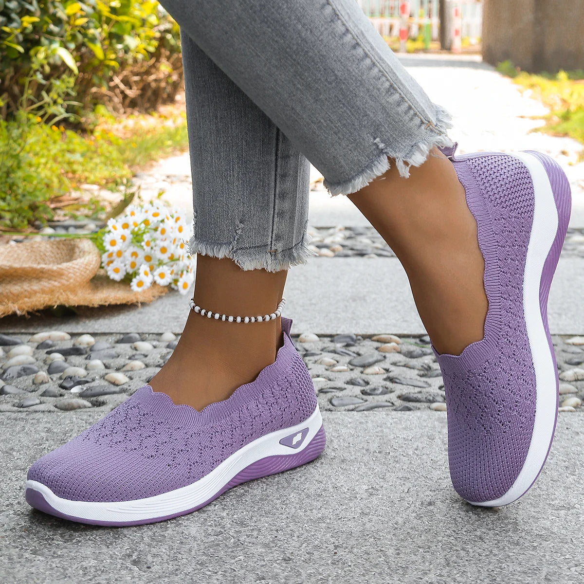 Orthopedic Knit Slip-On Loafers - view 10
