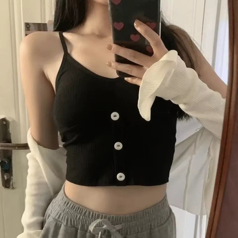Knit Chest-Wrap Camisole