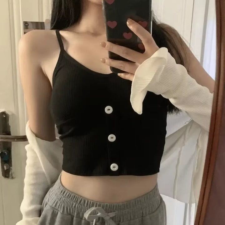Knit Chest-Wrap Camisole