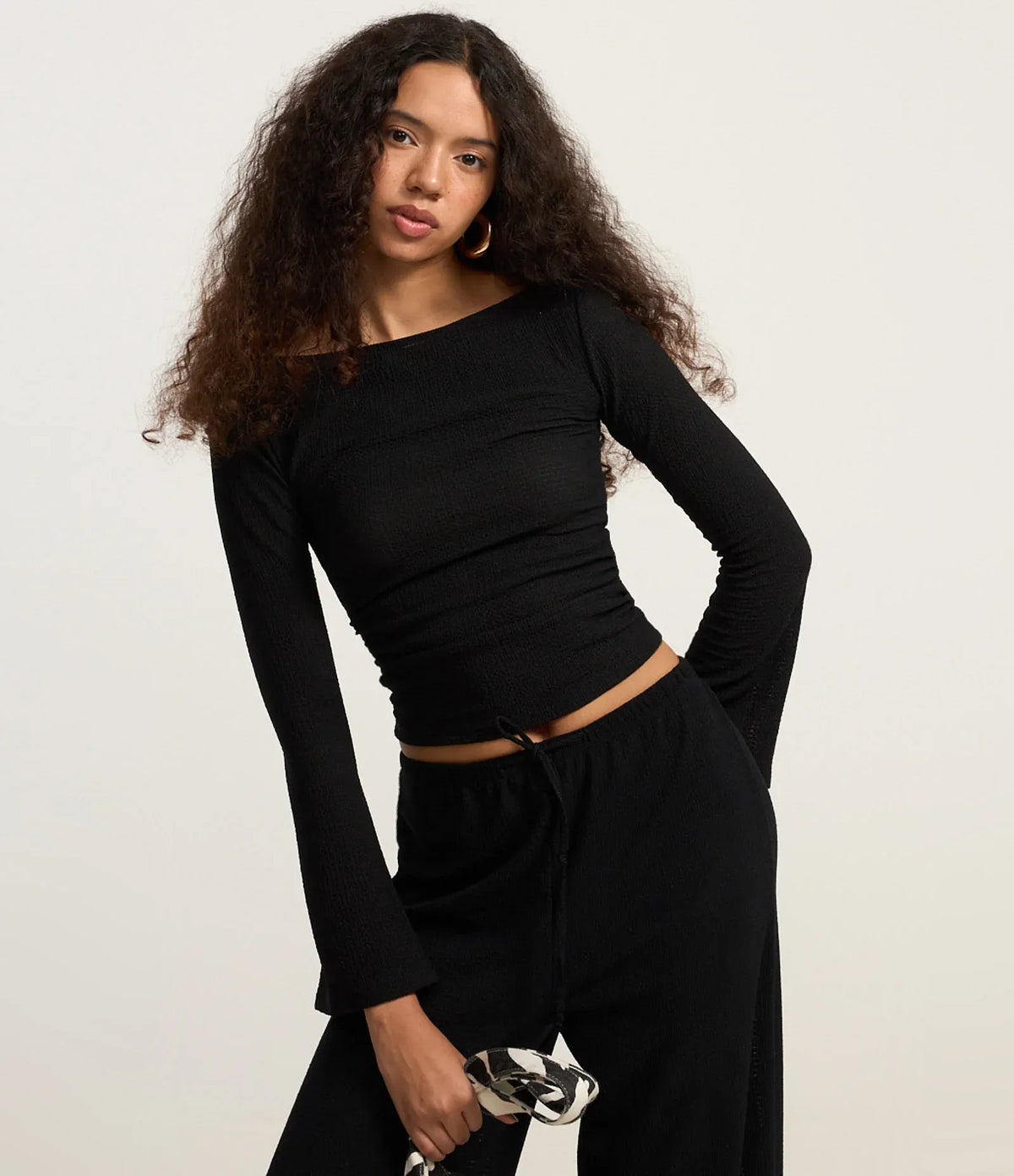 Slim Elastic Long-Sleeve T-Shirt